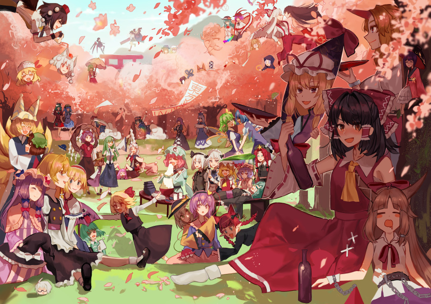 >_<, 6+girls, :3, :d, :o, absolutely_everyone, absurdres, alice_margatroid