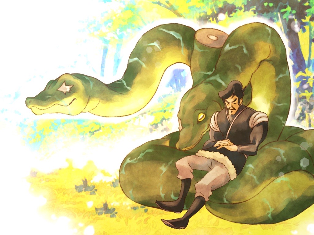 1boy, armor, bebinn, black_hair, black_jacket, closed_eyes, eyebrows, facial_hair