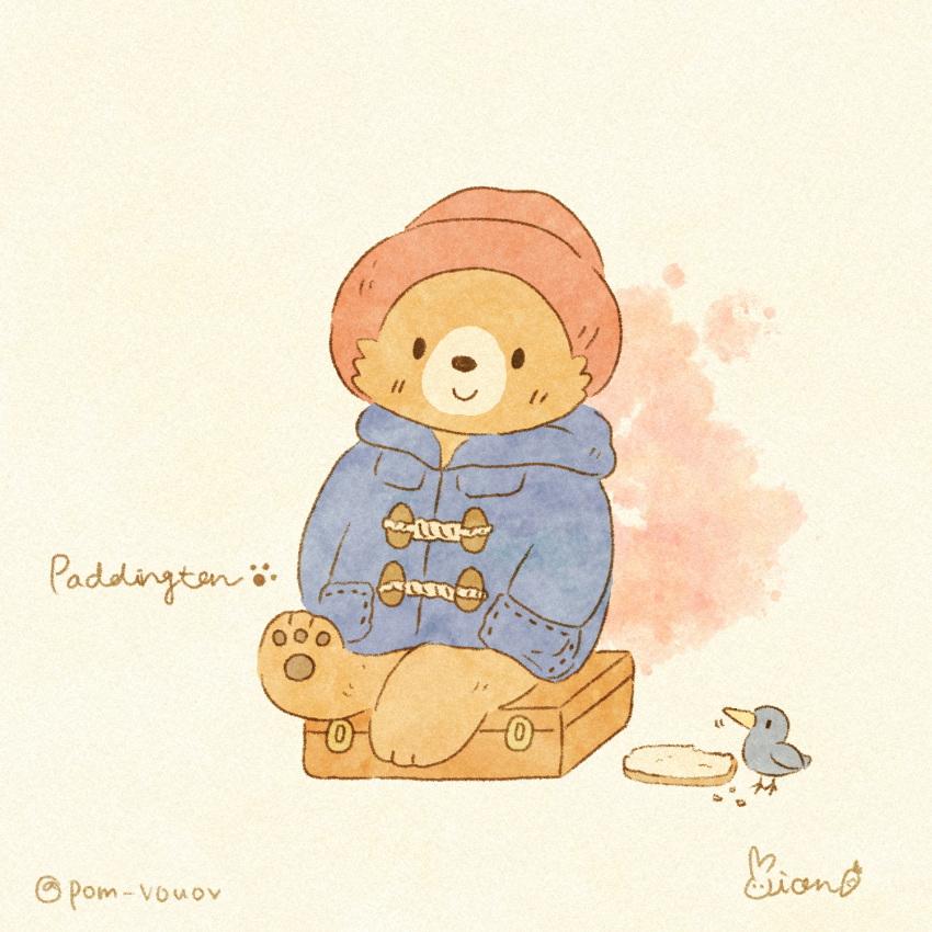 1boy, animal, animal_feet, animal_nose, arm_at_side, artist_name, barefoot, bear_boy