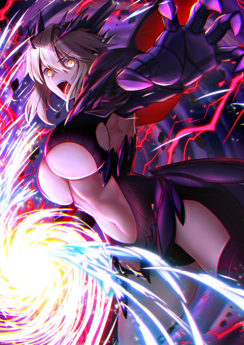 1girl, absurdres, artoria_pendragon_(fate), artoria_pendragon_(lancer_alter)_(fate), bangs, black_bodysuit, blonde_hair, bodysuit