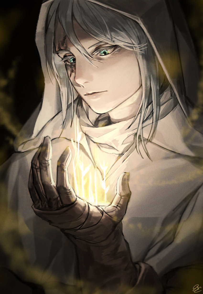 1other, absurdres, androgynous, blue_eyes, boiled_egg27, brown_gloves, closed_mouth, elden_ring