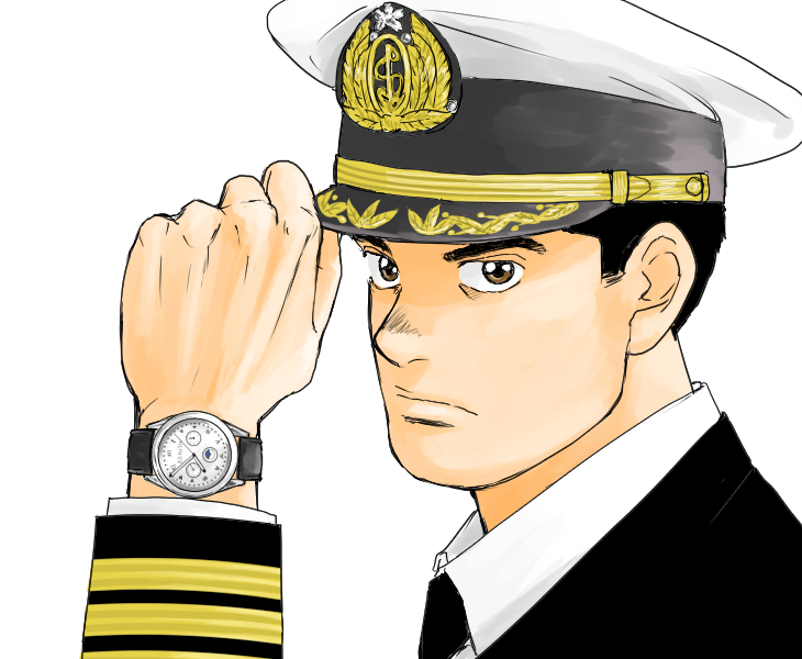 1boy, black_hair, brown_eyes, hand_up, hat, kadomatsu_yousuke, looking_at_viewer, male_focus