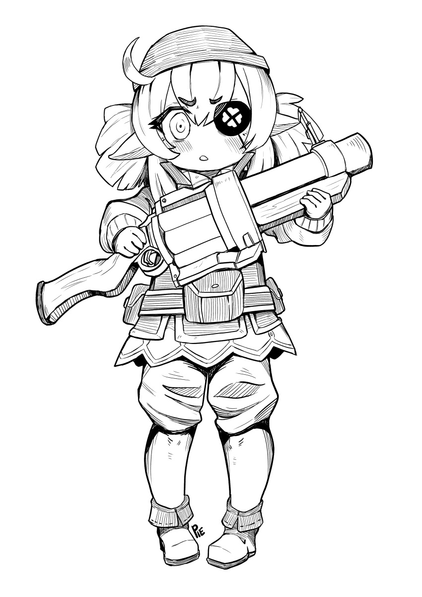 1girl, absurdres, ahoge, alternate_costume, bangs, blush, boots, brown_gloves