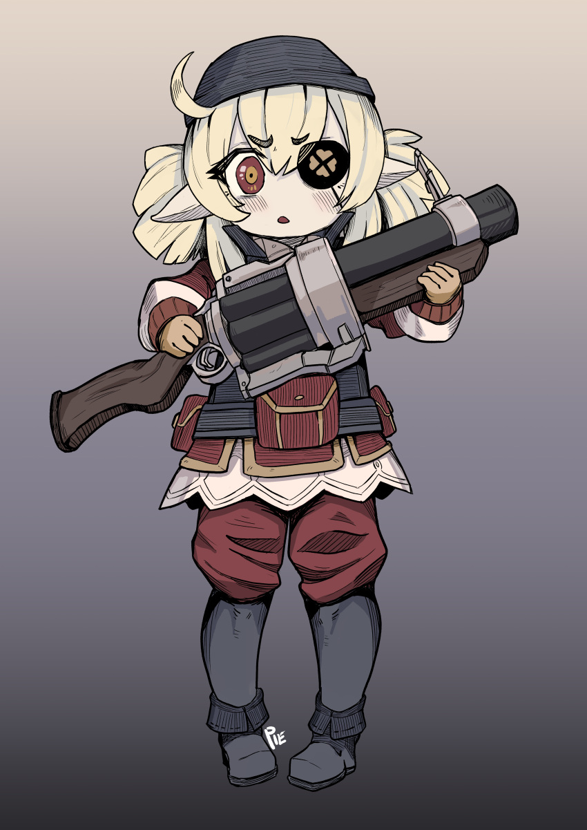 1girl, absurdres, ahoge, alternate_costume, bangs, black_footwear, blush, boots