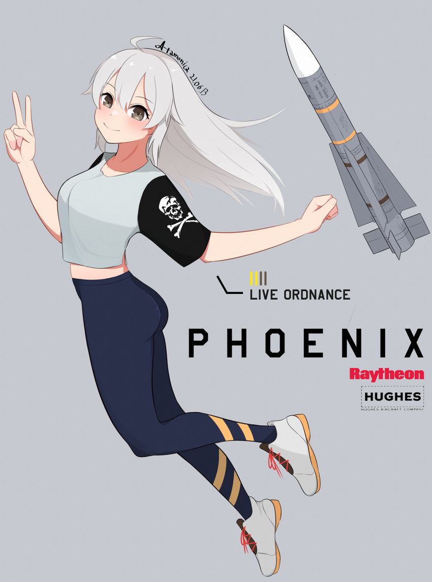 1girl, ahoge, aim-54_phoenix, artist_name, atamonica, bangs, blush, denim