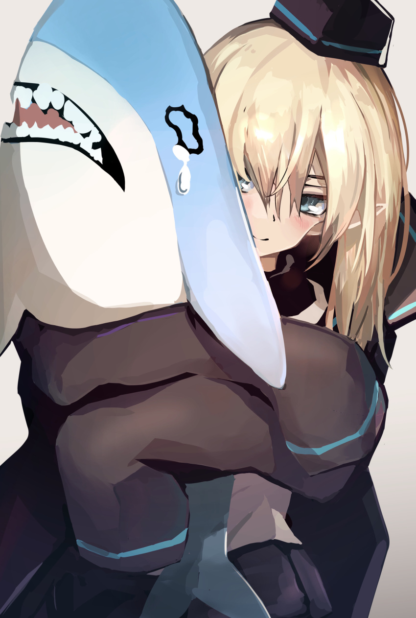 1girl, 8rk9, absurdres, arknights, bangs, blonde_hair, blue_eyes, blush