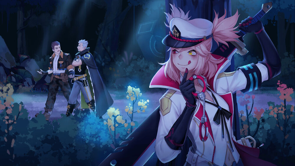 1girl, 2boys, :p, arguing, armband, belt, belt_pouch, blush