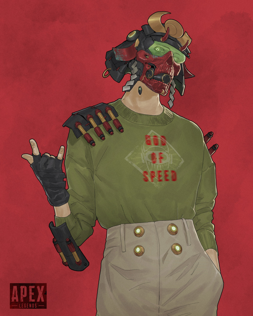 1boy, absurdres, apex_legends, black_gloves, ching_yeh, copyright_name, fingerless_gloves, gas_mask
