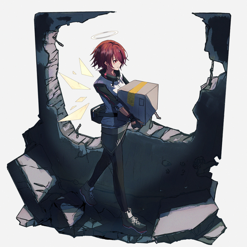 1girl, absurdres, arknights, black_gloves, black_legwear, black_skirt, black_sleeves, closed_mouth