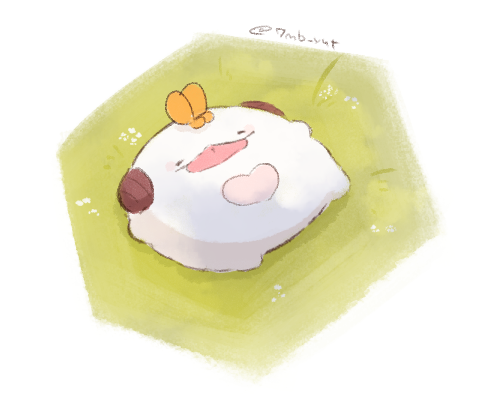 7mb_yut, animal, animal_focus, artist_name, bug, butterfly, chibi, closed_eyes