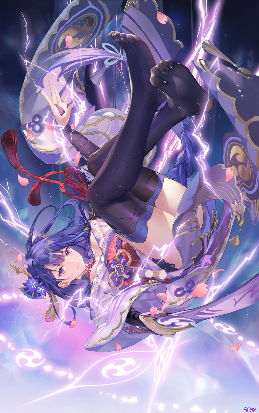 1girl, artist_name, atdan, bangs, braid, breasts, bridal_gauntlets, closed_mouth