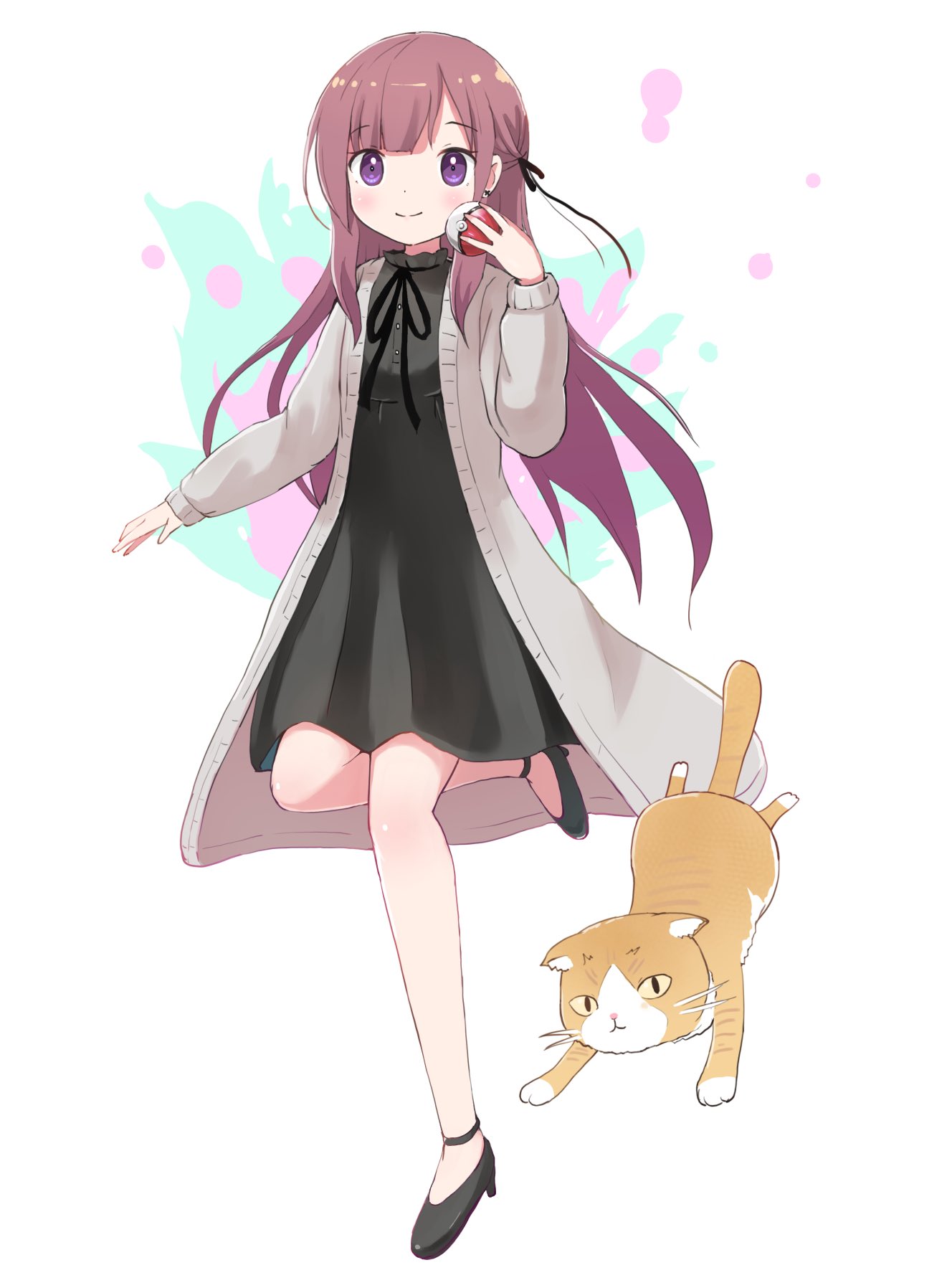 1girl, baumkuchen_umai, highres, long_hair, looking_at_viewer, mikeneko_(utaite), original, smile