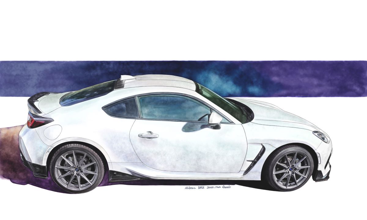 2022, asai_takashi, car, from_side, ground_vehicle, headlight, motor_vehicle, no_humans