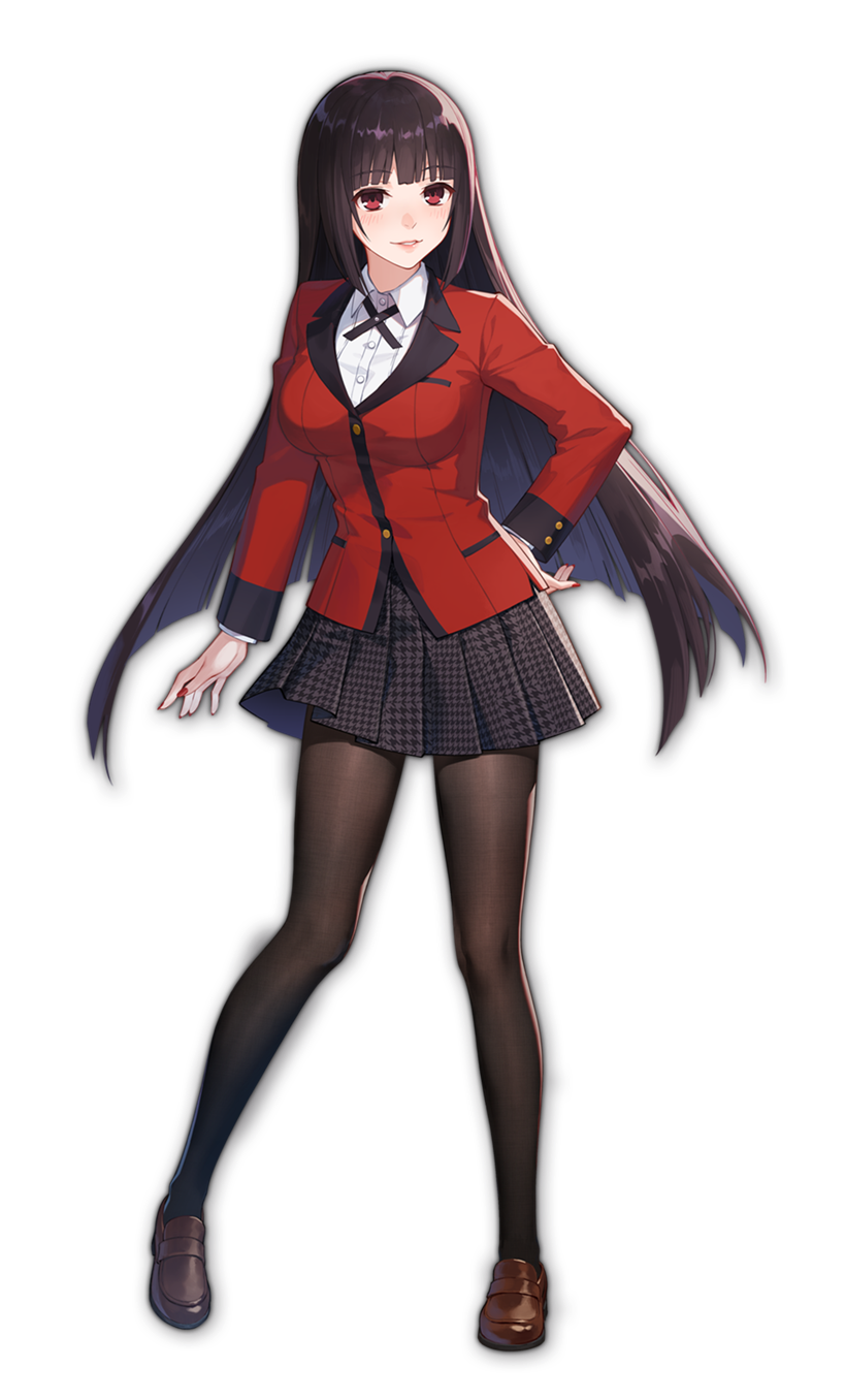 1girl, artist_request, bangs, black_hair, blunt_bangs, brown_footwear, collared_shirt, eyebrows_visible_through_hair