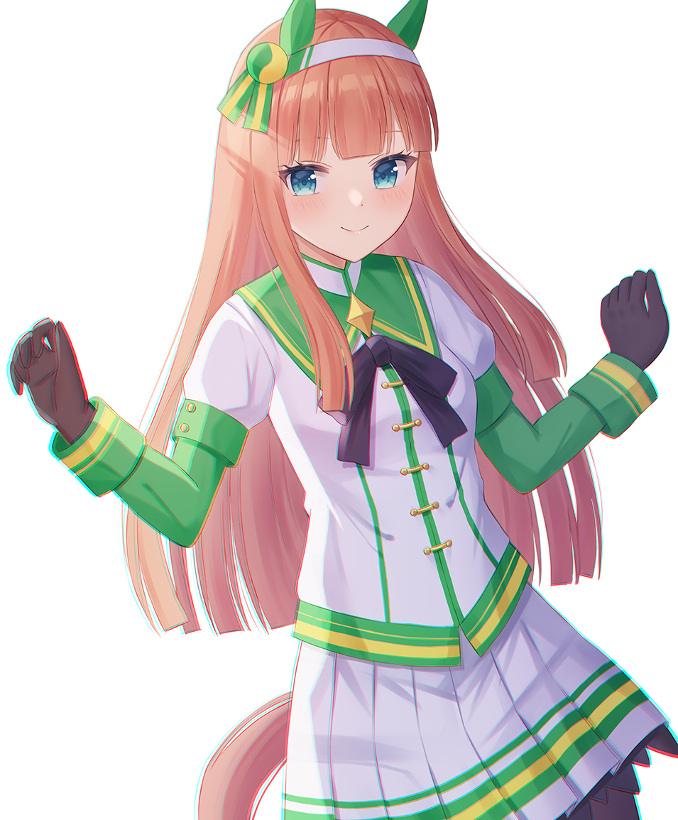 1girl, animal_ears, aqua_eyes, bangs, black_gloves, black_legwear, blunt_bangs, blunt_ends