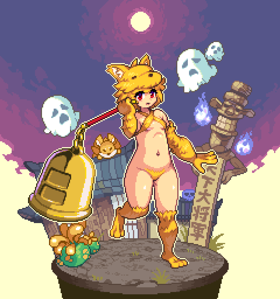1girl, animal_hands, bangs, bell, blonde_hair, bra, breasts, commentary_request