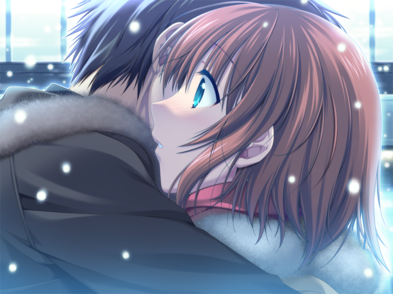 1boy, 1girl, alpha_(yukai_na_nakamatachi), bangs, black_hair, blue_eyes, brown_hair, couple