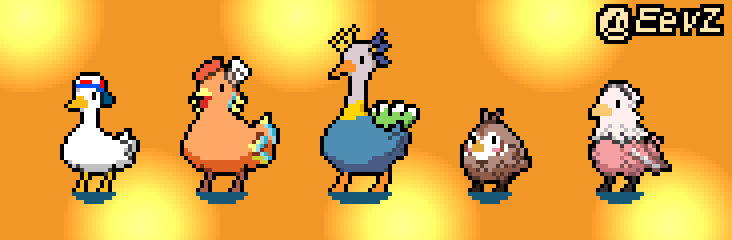 ark_eevz, artist_name, backwards_hat, baseball_cap, beret, bird, chef_hat, commentary