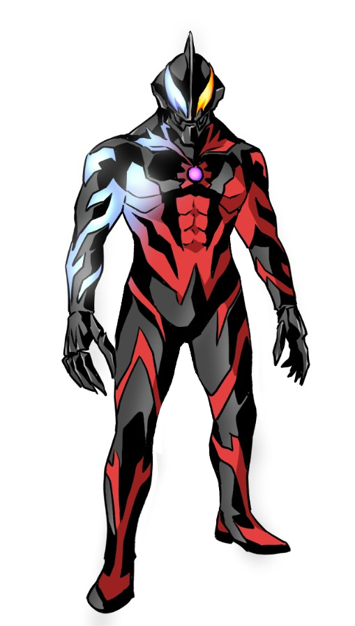 1boy, alien, black_bodysuit, blue_eyes, bodysuit, claws, color_timer, commentary