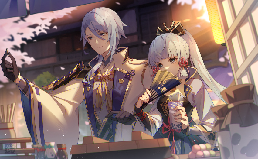1boy, 1girl, absurdres, armor, armored_dress, autumnlll, blue_eyes, breastplate
