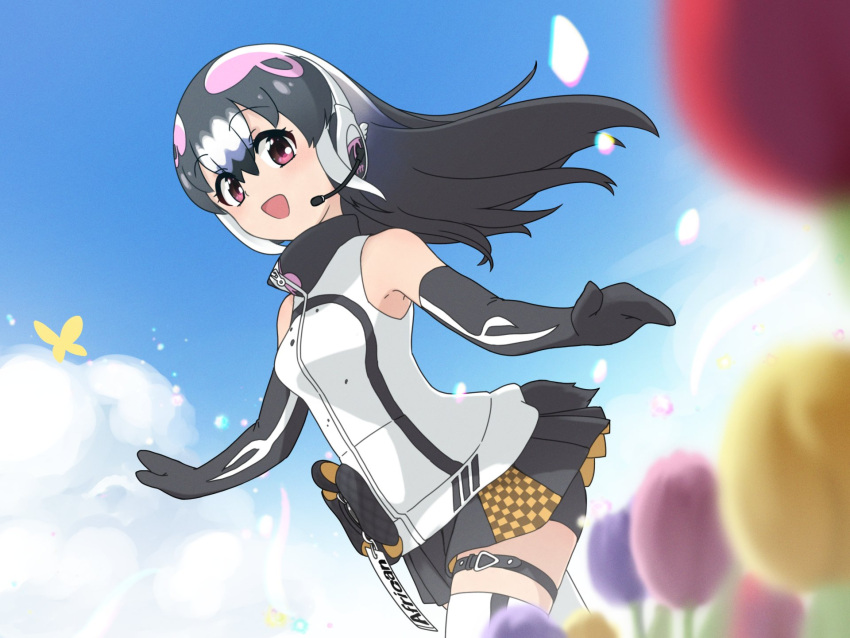 1girl, african_penguin_(kemono_friends), animal_ears, aoi_suzu_(kurone), black_eyes, black_hair, gloves, highres