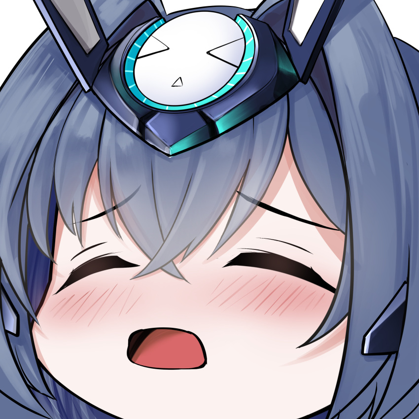 1girl, absurdres, azur_lane, bangs, blue_hair, blush, closed_eyes, commentary