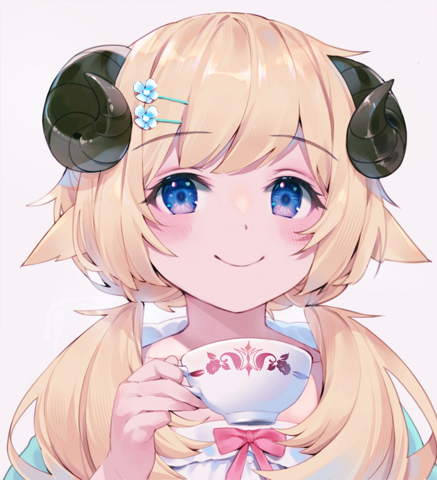 1girl, absurdres, andychen, animal_ears, bangs, blonde_hair, blue_eyes, blush