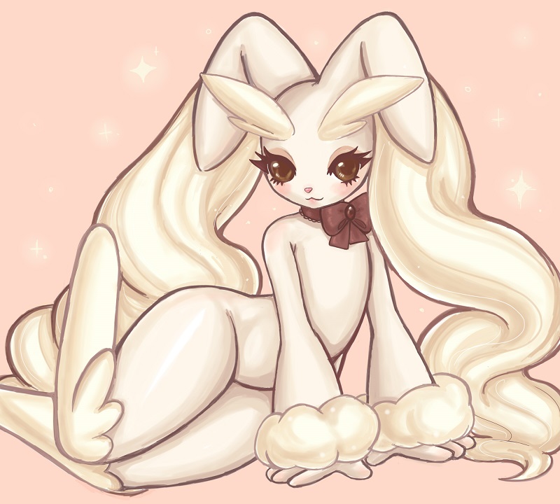 1girl, :3, animal_ears, animal_nose, arm_support, berry_(berrycreme), blush, body_fur