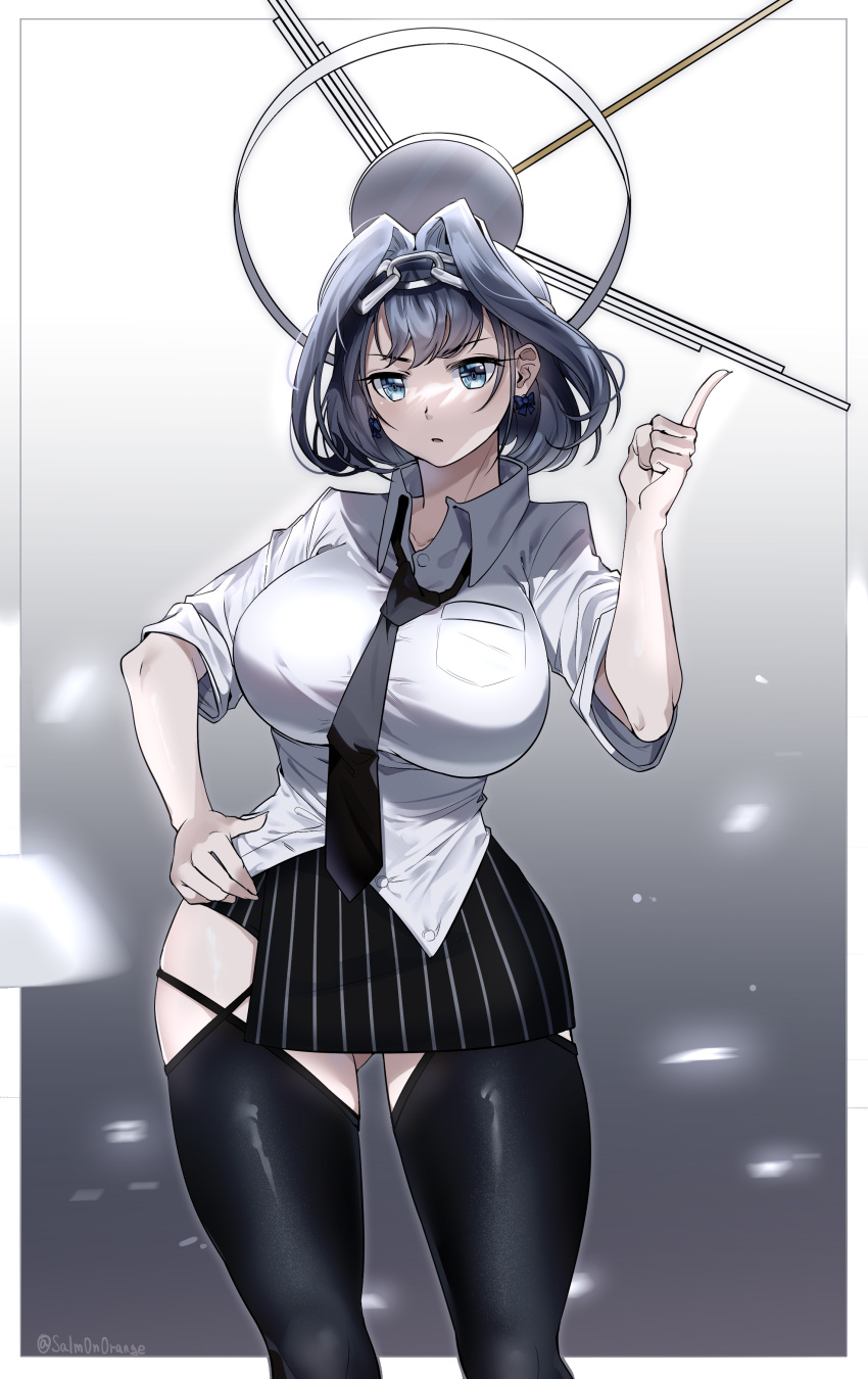 1girl, absurdres, artist_name, ass_visible_through_thighs, blue_eyes, blue_hair, bow, bow_earrings