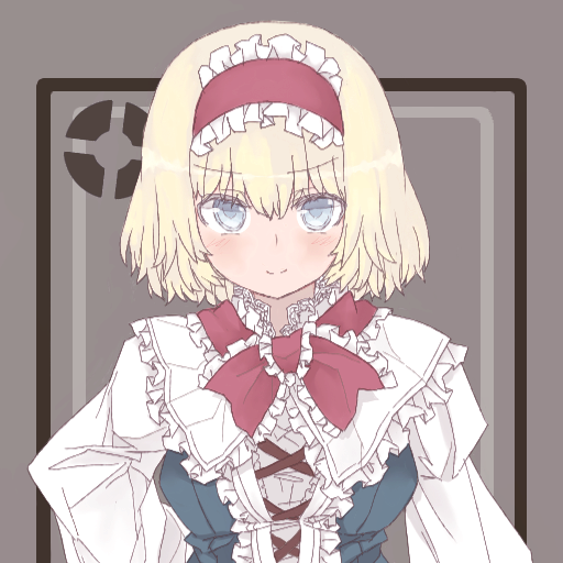 1girl, alice_margatroid, bangs, blonde_hair, blue_eyes, blue_hair, capelet, closed_mouth
