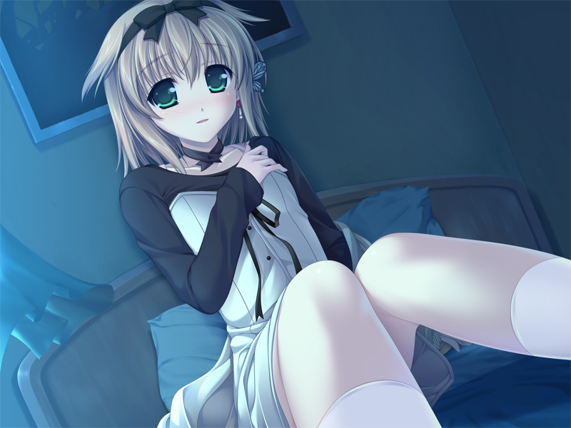 1girl, against_wall, alpha_(yukai_na_nakamatachi), bangs, black_bow, black_choker, black_hairband, black_ribbon