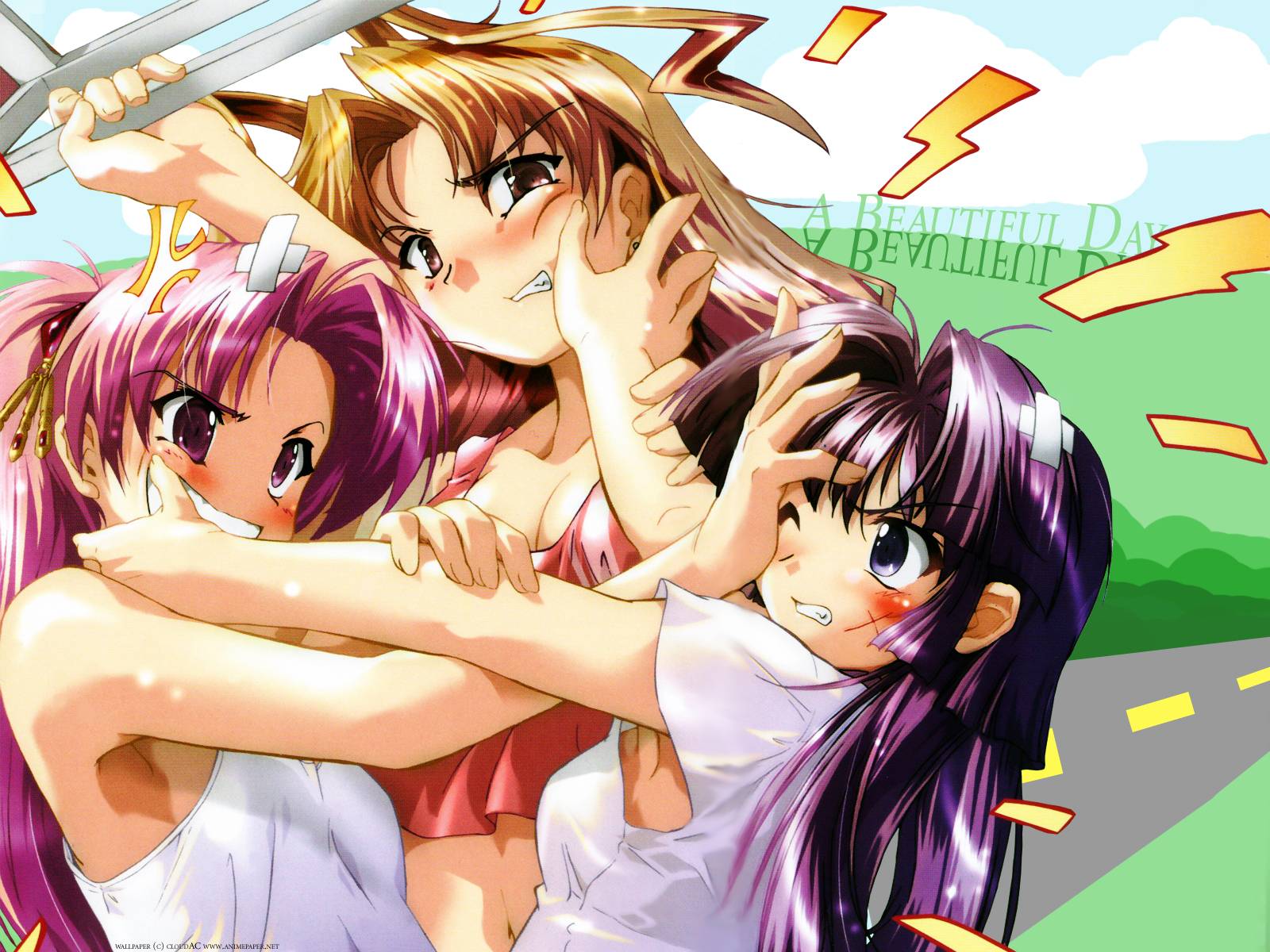 kamishiro_rin, kazetsubaki_kuriko, maburaho, miyama_yuna, tagme