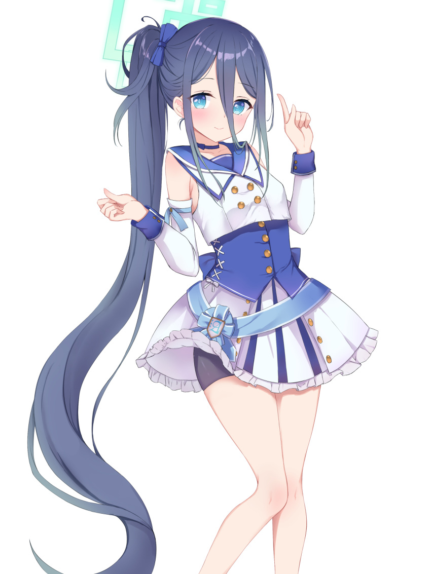 1girl, absurdres, arisu_(blue_archive), bike_shorts, blue_archive, blue_eyes, blush, breasts