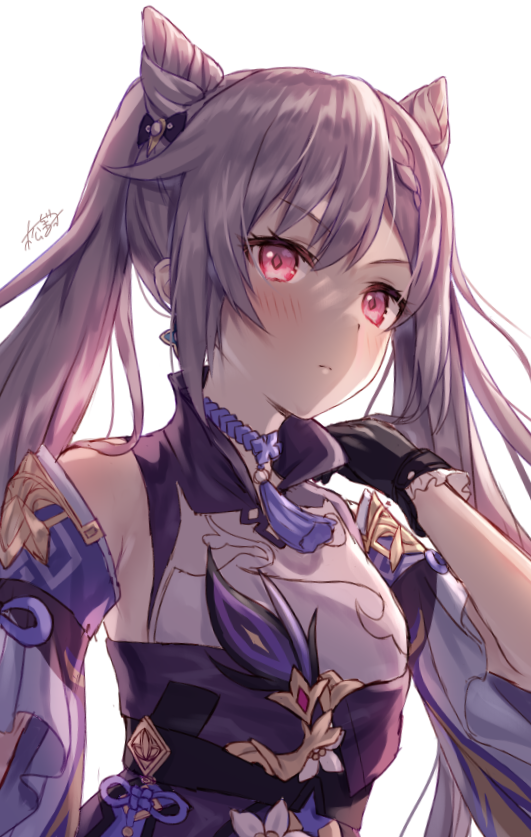1girl, bangs, black_gloves, blush, braid, breasts, closed_mouth, collared_dress