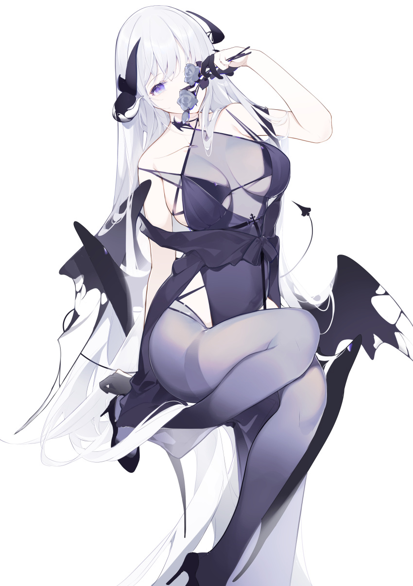 1girl, absurdres, bangs, bare_arms, bare_shoulders, black_footwear, black_gloves, breasts