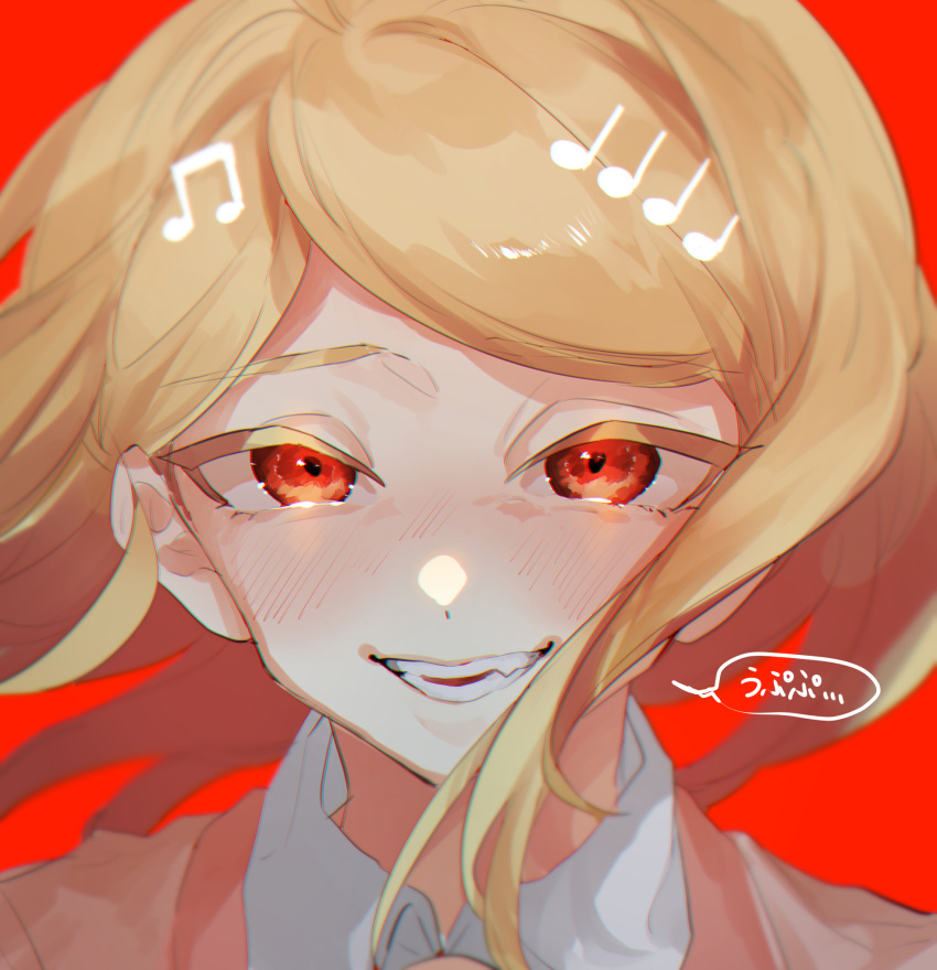 1girl, akamatsu_kaede, bangs, blush, danganronpa_(series), danganronpa_v3:_killing_harmony, fang, hair_ornament