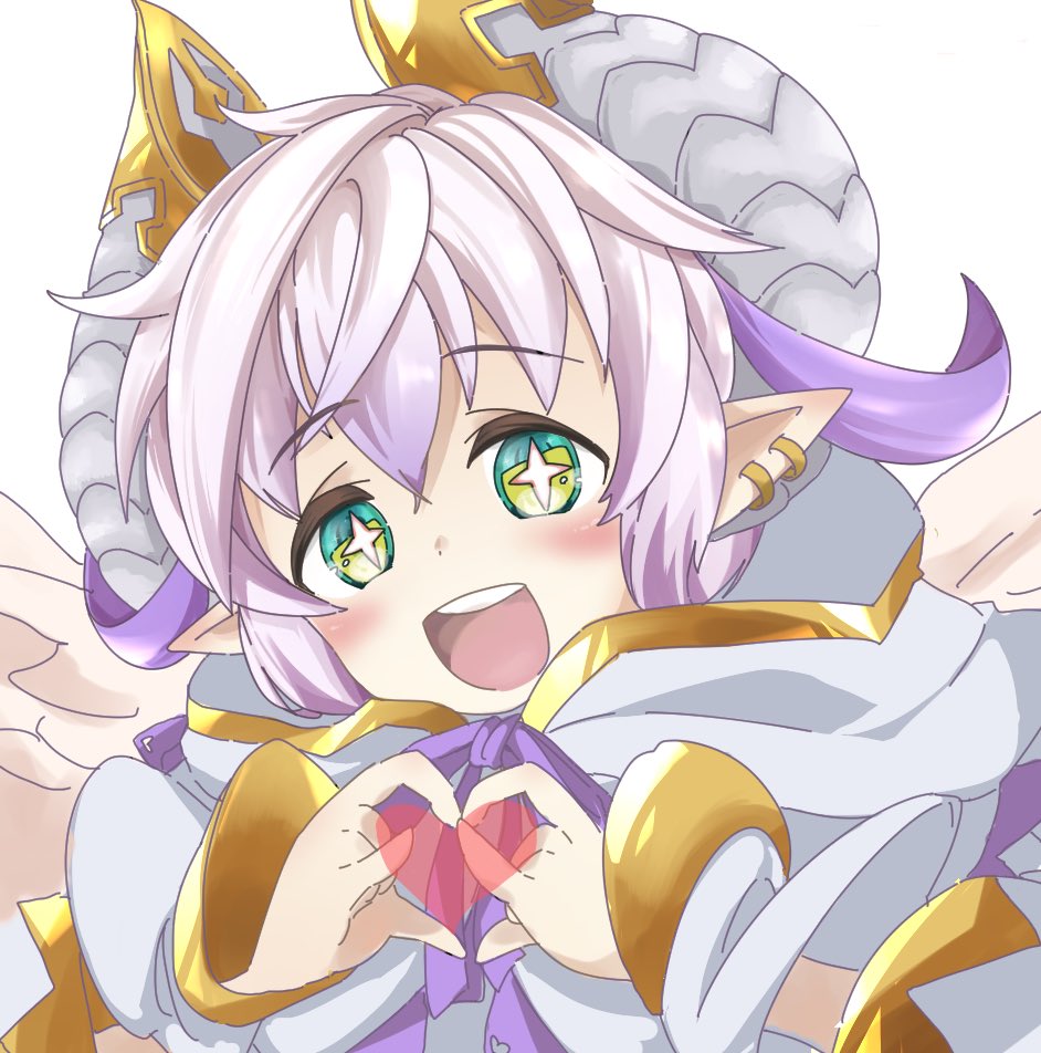 1boy, baachamu, blush, cupid_(dragalia_lost), dragalia_lost, green_eyes, hair_between_eyes, heart