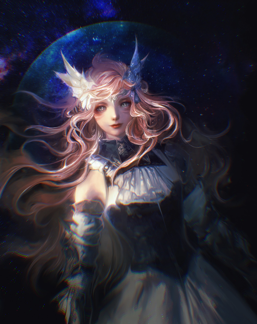 1girl, absurdres, animal_ears, avatar_(ff14), bangs, blonde_hair, bustier, cat_ears