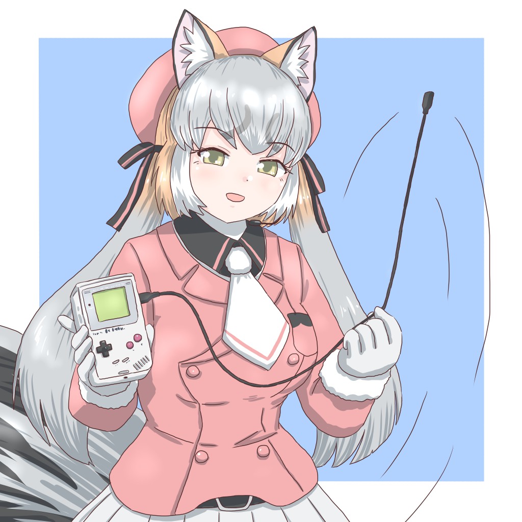1girl, animal_ear_fluff, animal_ears, fox_ears, fox_girl, fox_tail, gloves, hat