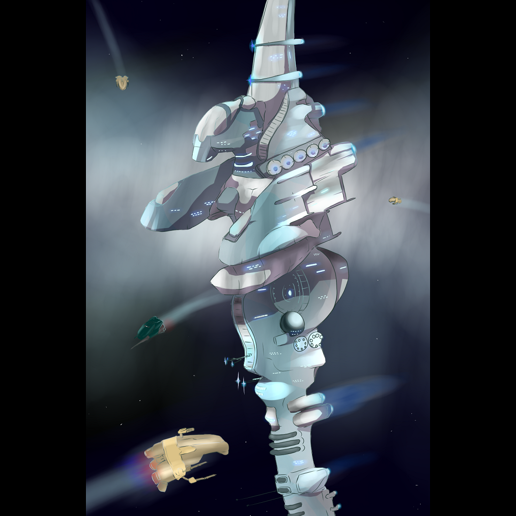 amacalva, battleship, engine, eve_online, flying, glowing, jet_engine, machinery