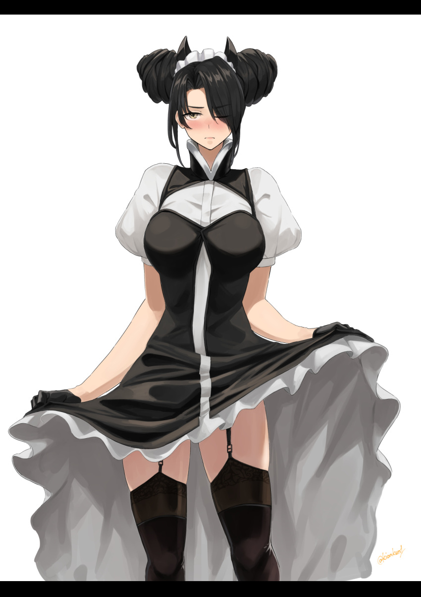 1girl, agent_(girls'_frontline), black_gloves, black_legwear, blush, boots, breasts, closed_mouth