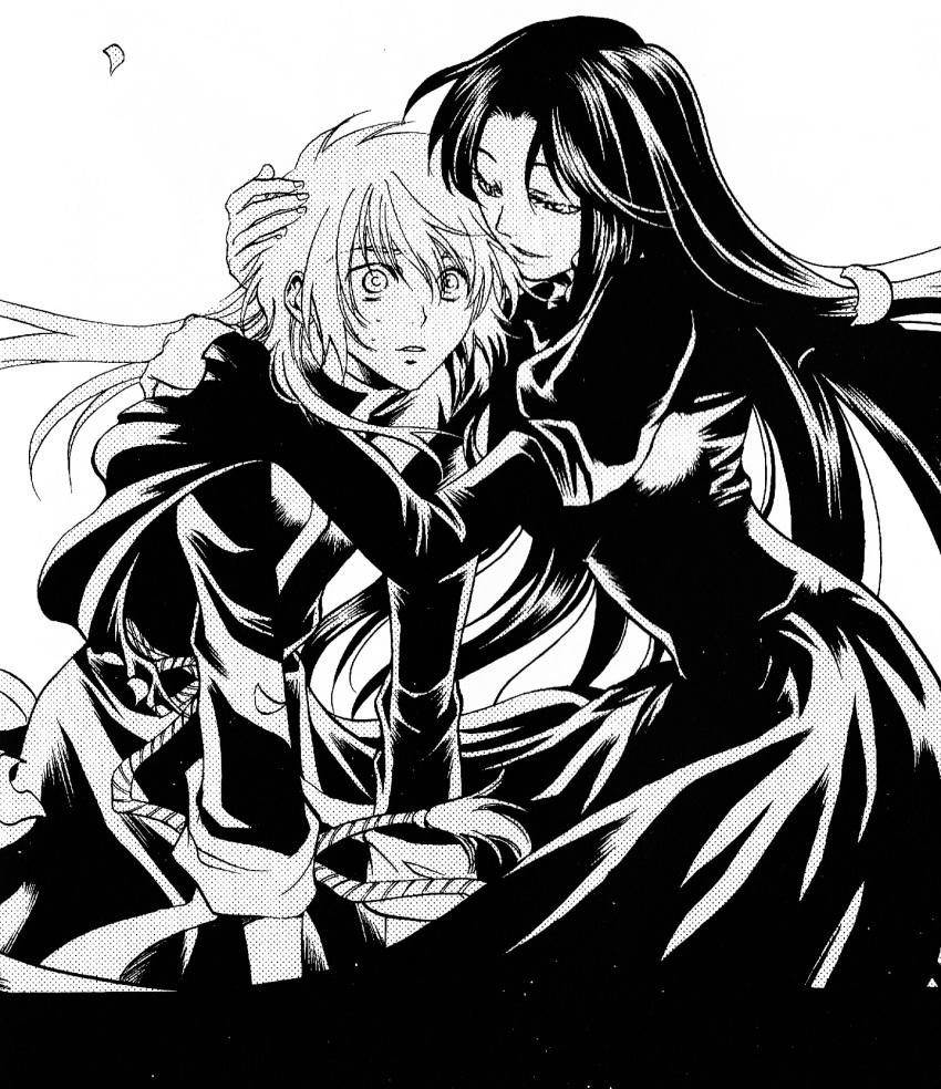 alone, monochrome, pandora_(saint_seiya), saint_seiya, saint_seiya:_the_lost_canvas, teshirogi_shiori