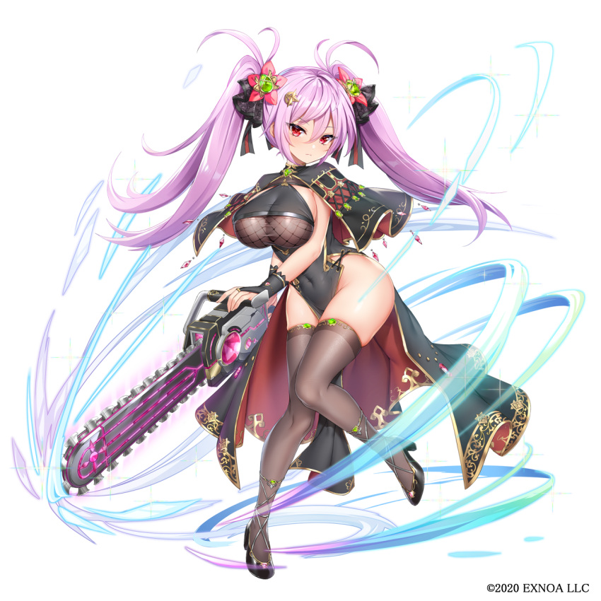1girl, 2020, ajifurai, bangs, black_dress, black_footwear, black_legwear, breasts