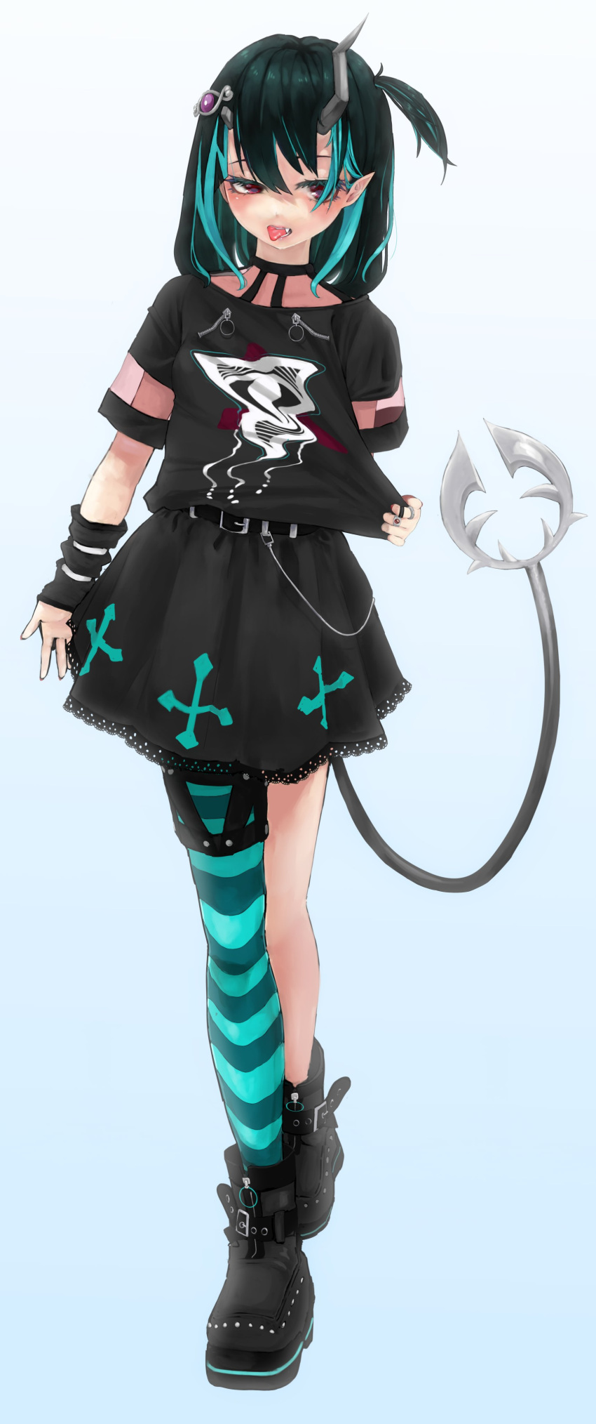 1girl, absurdres, bangs, belt, black_belt, black_dress, black_footwear, black_hair