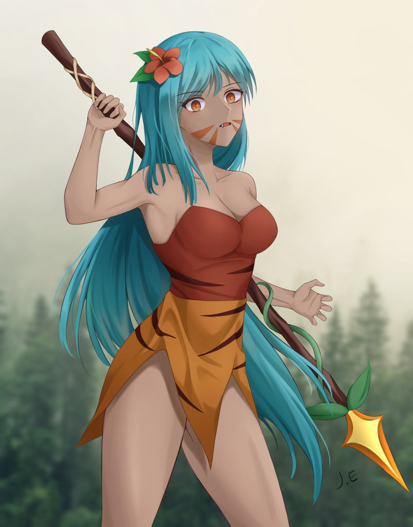 1girl, absurdly_long_hair, absurdres, aqua_hair, bangs, cookie_run, dress, eyebrows