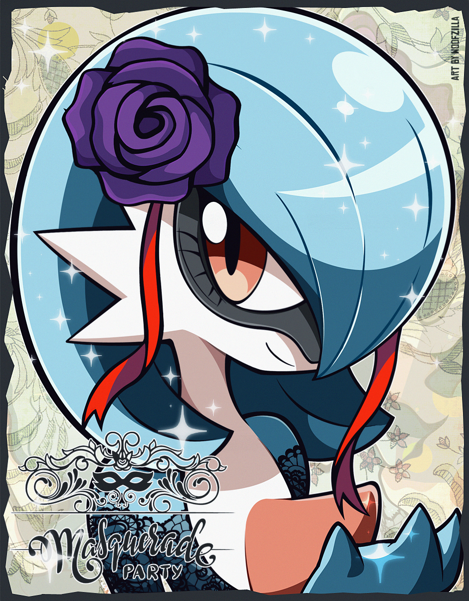 1girl, alternate_color, artist_name, bangs, black_border, blue_hair, blue_skin, bob_cut