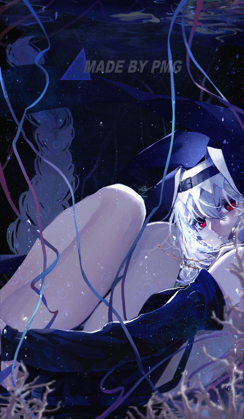 1girl, absurdres, arknights, artist_name, habit, highres, long_sleeves, looking_at_viewer