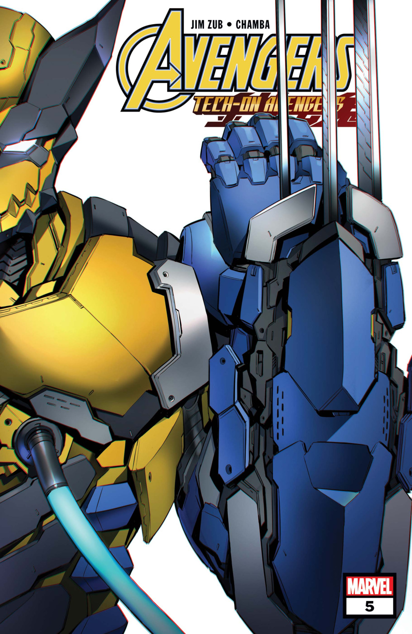 1boy, absurdres, avengers:_tech_on, avengers_(series), cable, claws, clenched_hand, comic_cover