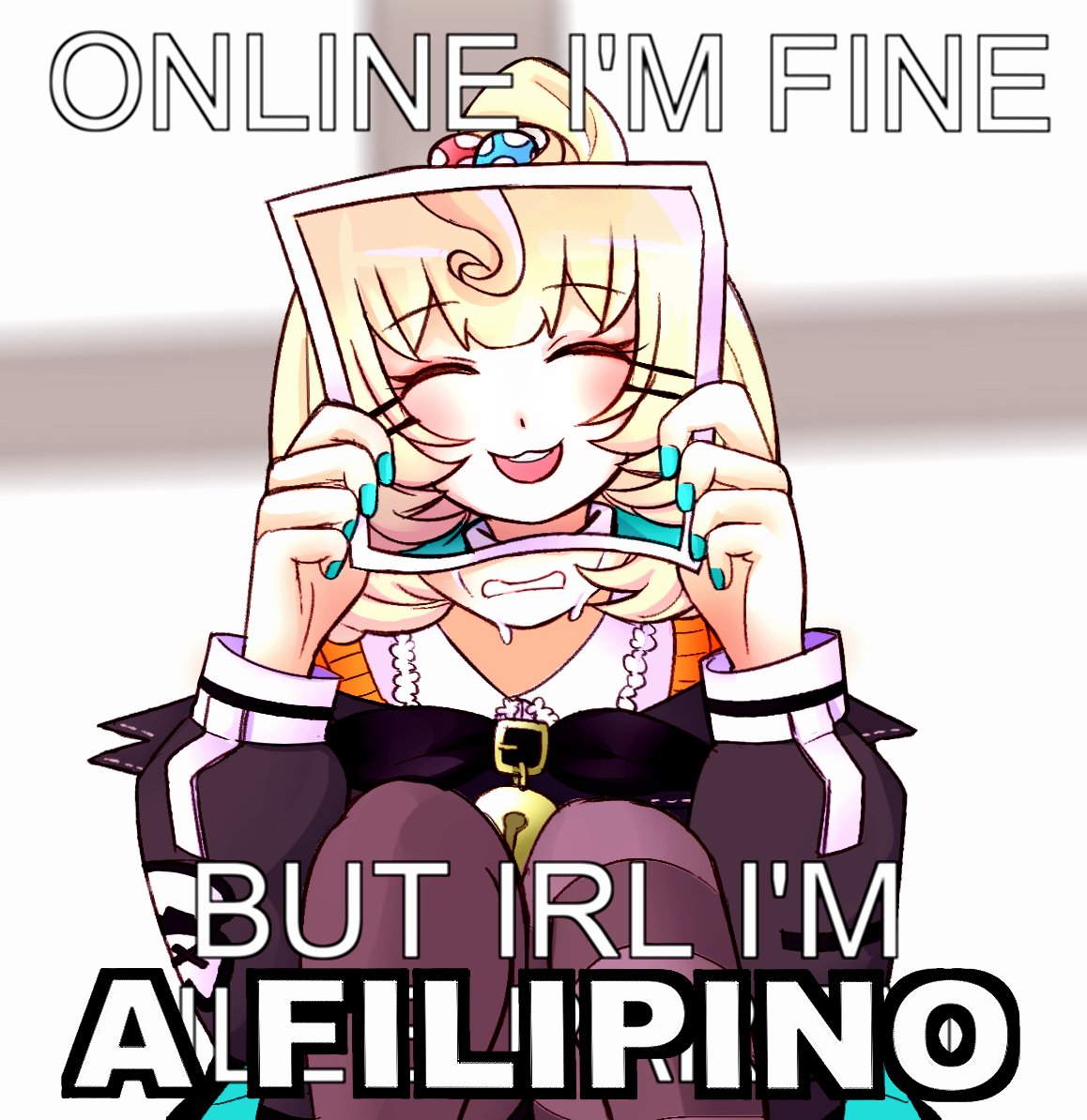 1girl, aqua_nails, bell, black_bow, black_jacket, blonde_hair, bow, crying