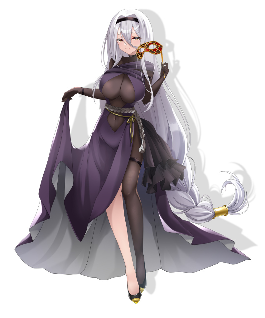 1girl, absurdres, akatsuki_(aktk511), bangs, black_footwear, black_legwear, breasts, covered_navel